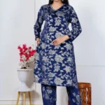 Flowery Bluish Kurta
