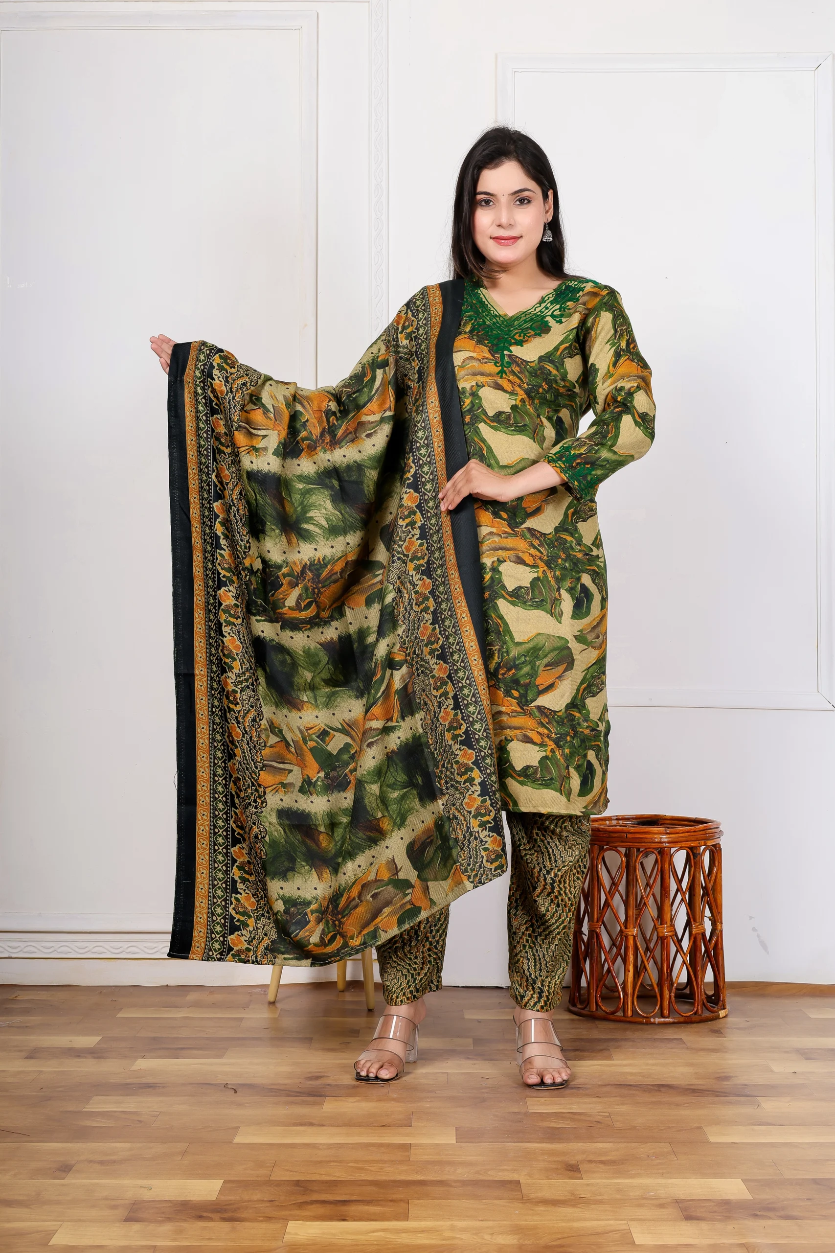 Designed Green Kurti - Image 5