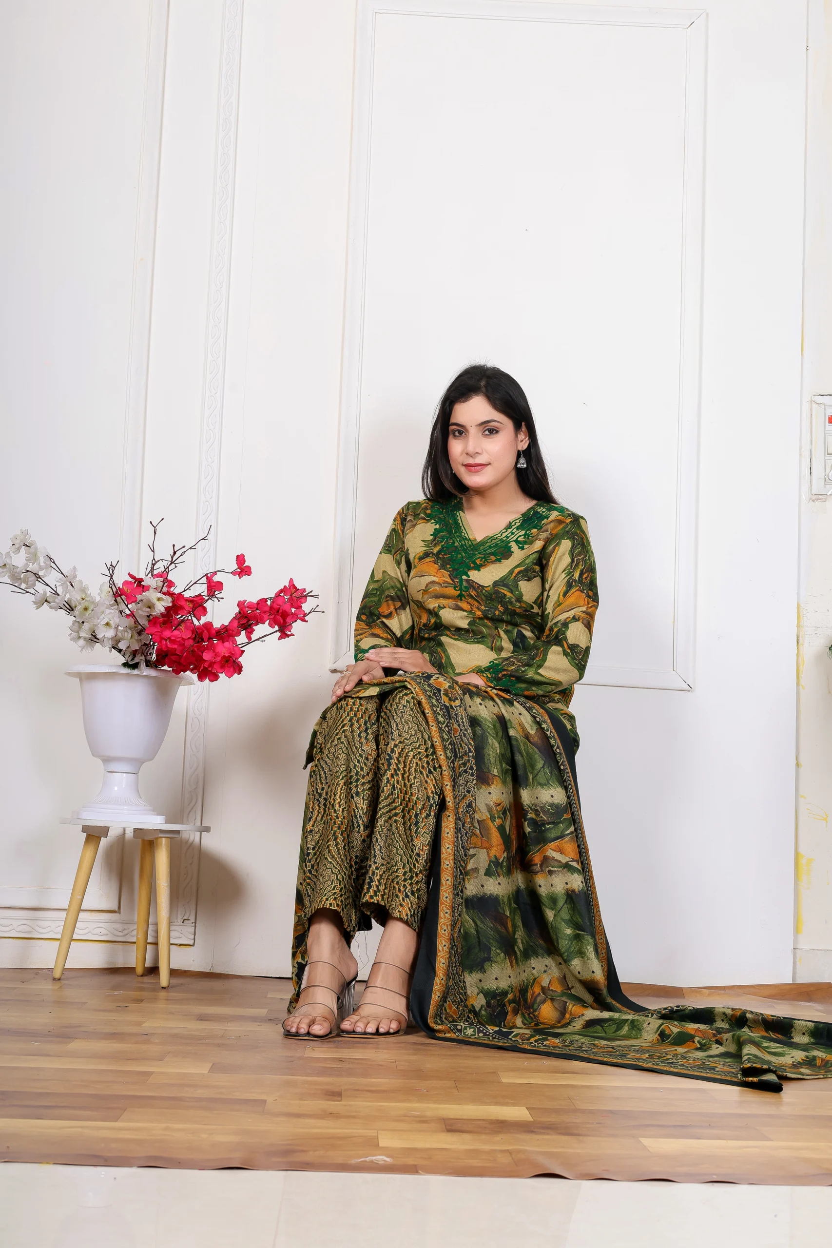 Designed Green Kurti - Image 3