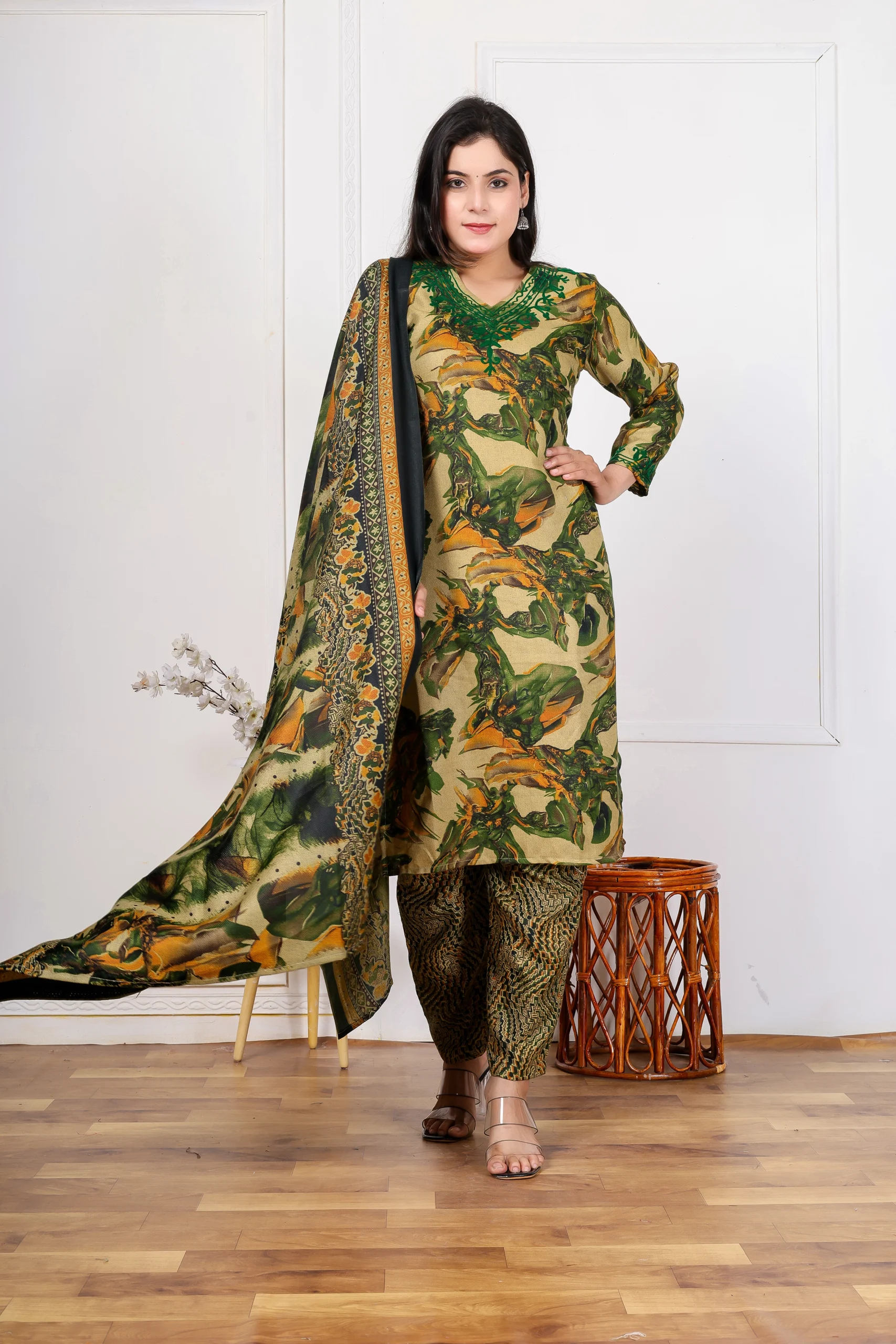 Designed Green Kurti - Image 6
